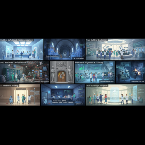 For the visual concept, I would recommend creating a **conceptual illustration** that embodies the ideas and challenges discussed in the article.