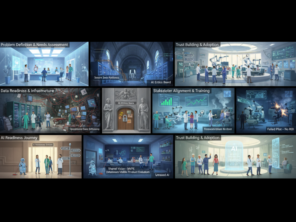 For the visual concept, I would recommend creating a **conceptual illustration** that embodies the ideas and challenges discussed in the article.