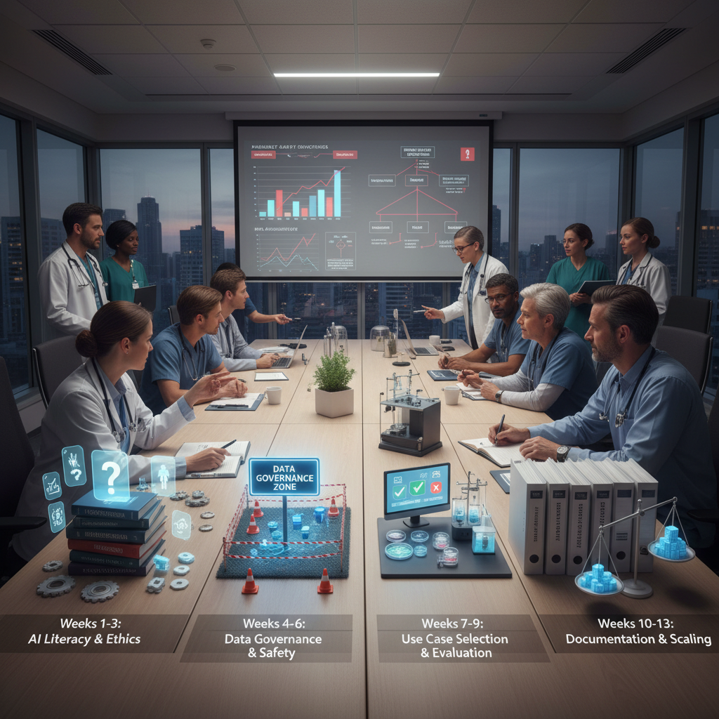 TLDR: How to Run a Safe AI Pilot in Healthcare in 90 Days (From Literacy to Governance)