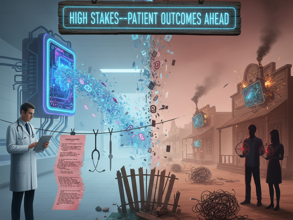 **Visual Style:** For this concept, a hyper-literal visual metaphor will best convey the main issues discussed in the article.